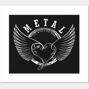 Metal Heart T-Shirts Posters and Art